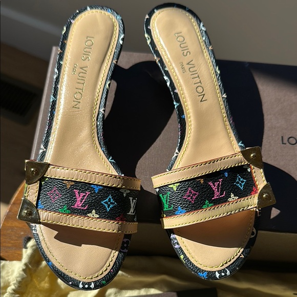 Louis Vuitton Monogram Multicolore Slide Sandals - Picture 8 of 10